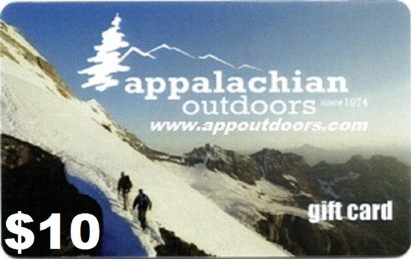 Appalachian Outdoors Gift Card--$10 APPGIFT10 (Appalachian Outdoors)