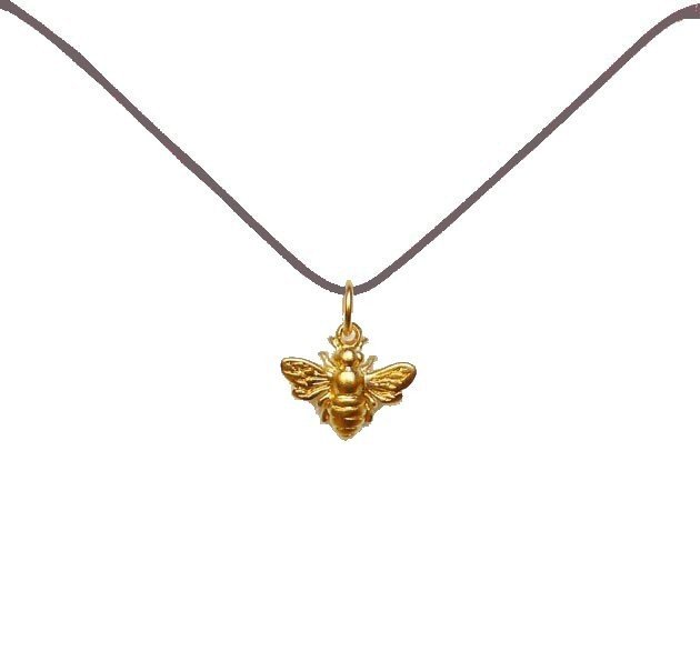 Bronwen Jewelry Tiny Charm Honey Bee Necklace 2019 (Bronwen Jewelry)
