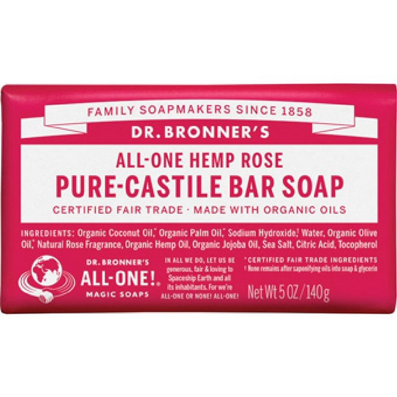 Dr. Bronner's Rose Castile Bar Soap 371546 (Dr. Bronner's)