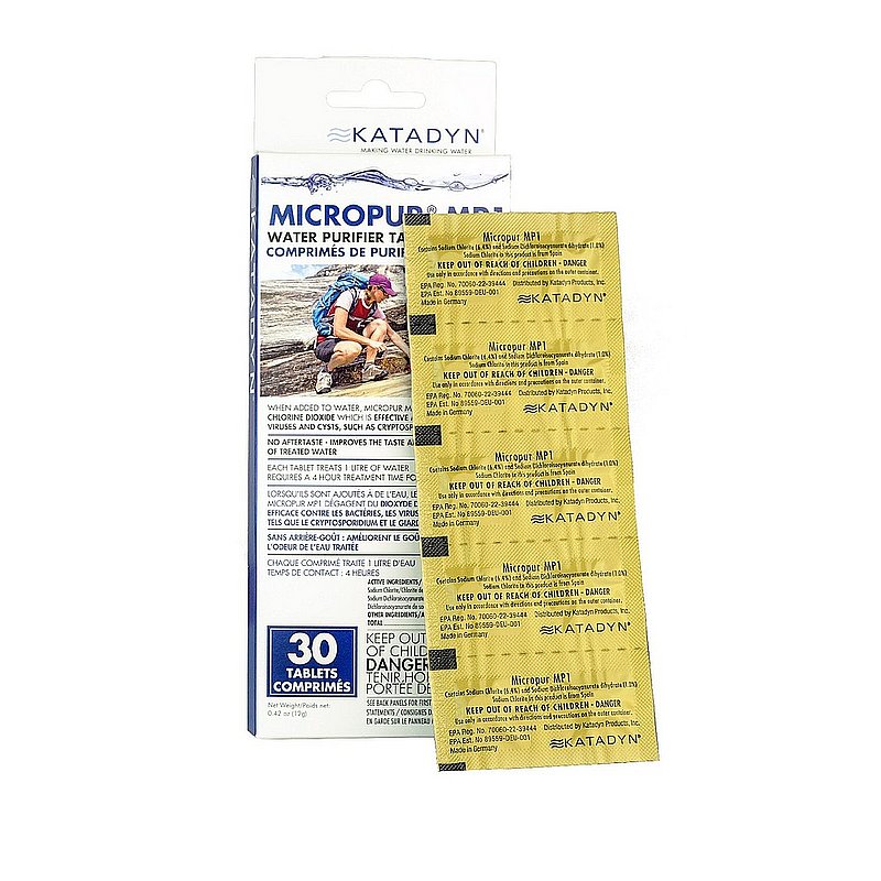 Katadyn Micropur MP1 Water Purifier Tablets--30 Pack 8013692 (Katadyn)