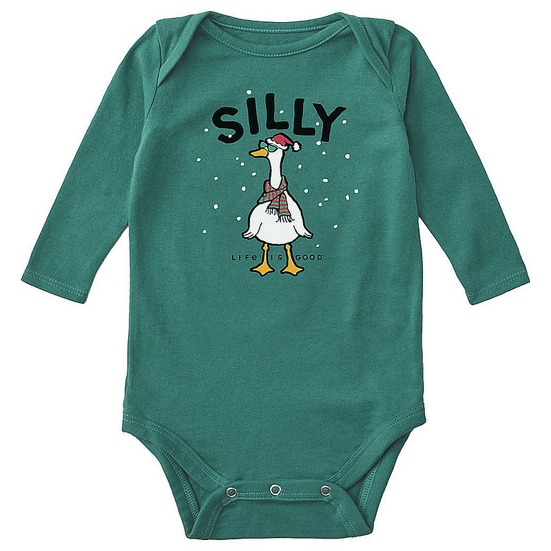 Life Is Good Baby Silly Goose Long Sleeve Crusher Bodysuit 99581 (Life Is Good)