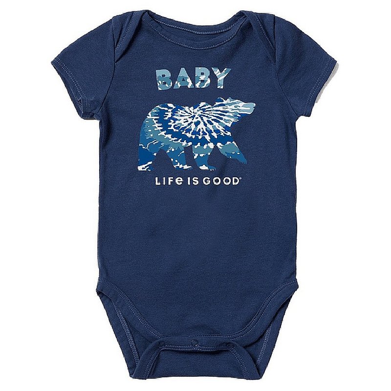 Life Is Good Baby Tie Dye Baby Bear Crusher Baby Bodysuit 89819 (Life Is Good)