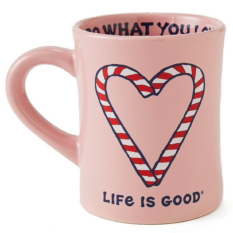Life is good Candy Cane Heart Diner Mug 81694 (Life is good)