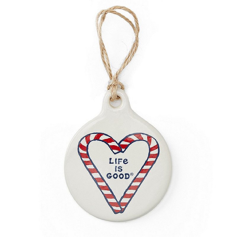 Life is good Candy Cane Heart Holiday Ornament 81607 (Life is good)