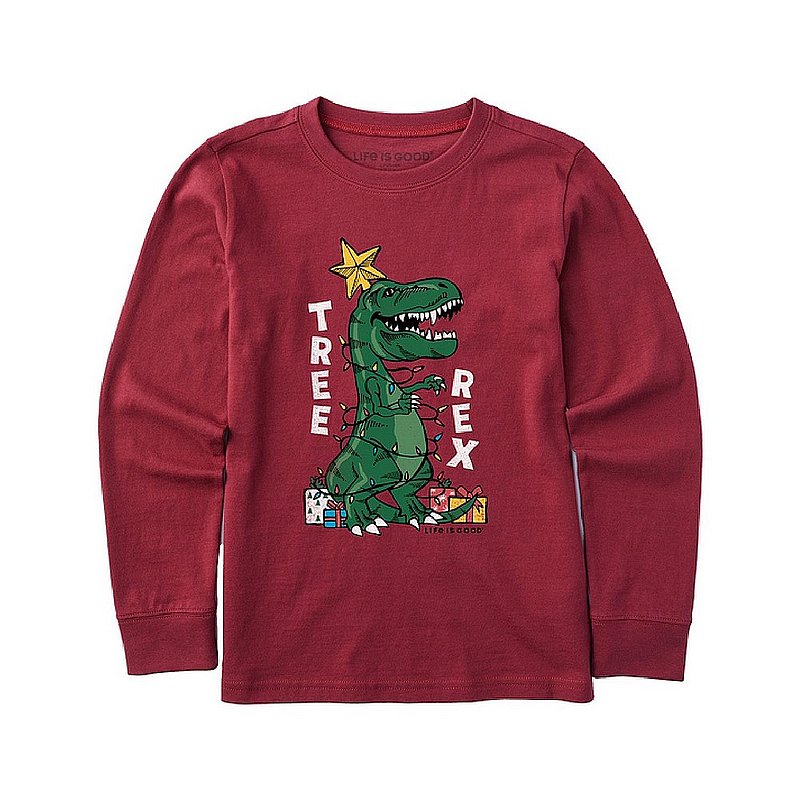 Life is good K LS CRUSHER TEE TREE REX Cranberry Red L 91478 (Life is good)