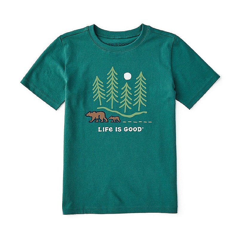 Life is good Kids' Bears Walking Through Woods Crusher Tee Shirt 89006 (Life is good)