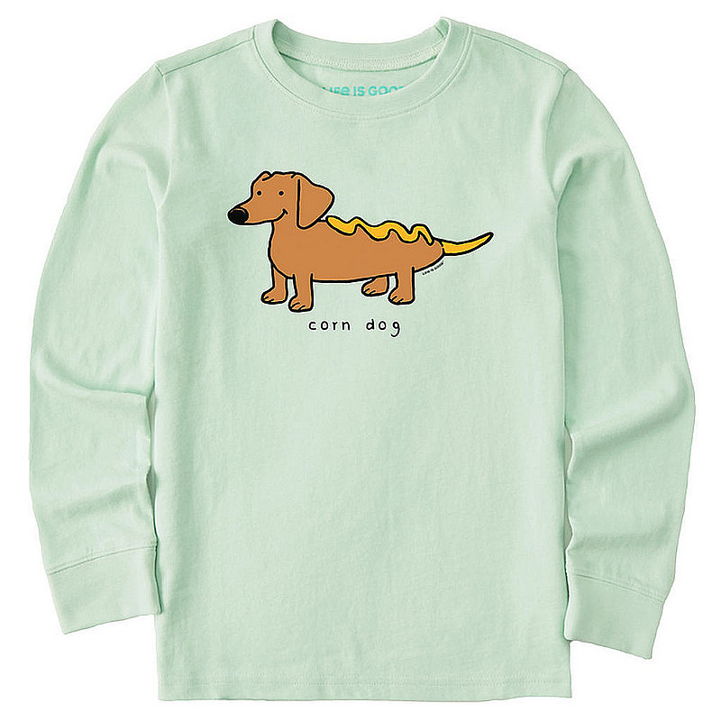 Life Is Good Kids' Corn Dog Long Sleeve Crusher Tee Shirt 101223 (Life Is Good)