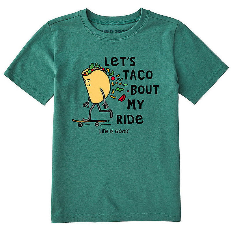 Life Is Good Kids Let's Taco Bout My Ride Crusher Tee Shirt 101129 (Life Is Good)