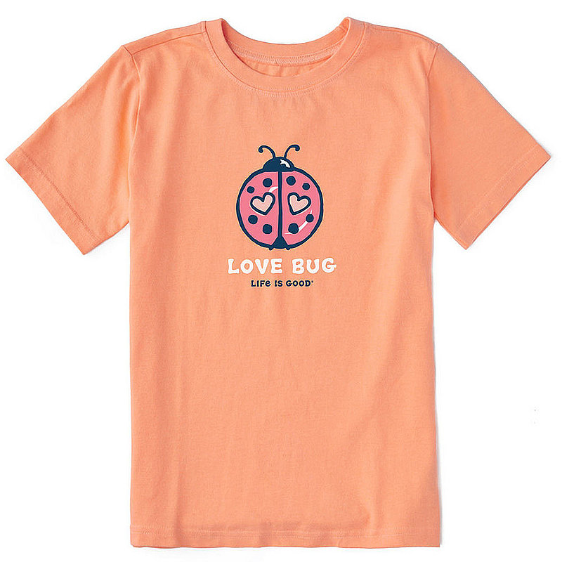 Life Is Good Kids' Unisex Love Bug Hearts Crusher Tee Shirt 78217 (Life Is Good)
