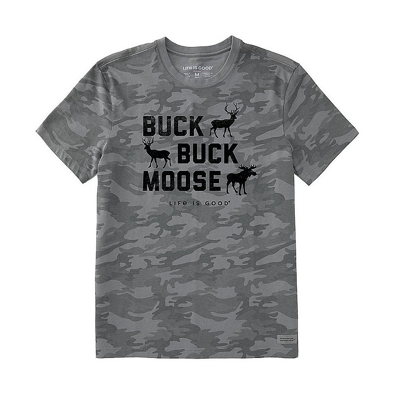 Life Is Good Men's Buck Buck Moose Allover Printed Crusher Tee Shirt 101610 (Life Is Good)