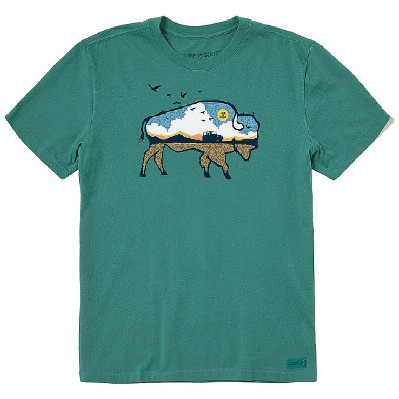 Life is good Men's Buffalo Landscape Crusher Tee Shirt 89478 (Life is good)