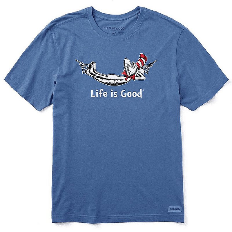 Life is good Men's Cat In The Hat Hammock Short Sleeve Crusher Tee Shirt 107224 (Life is good)