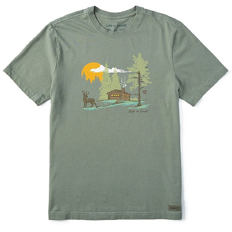 Life Is Good Men's Fineline Deer Short Sleeve Tee Shirt 113568 (Life Is Good)
