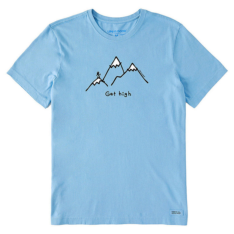 Life Is Good Men's Get High Hiker Short Sleeve Tee Shirt 108992 (Life Is Good)