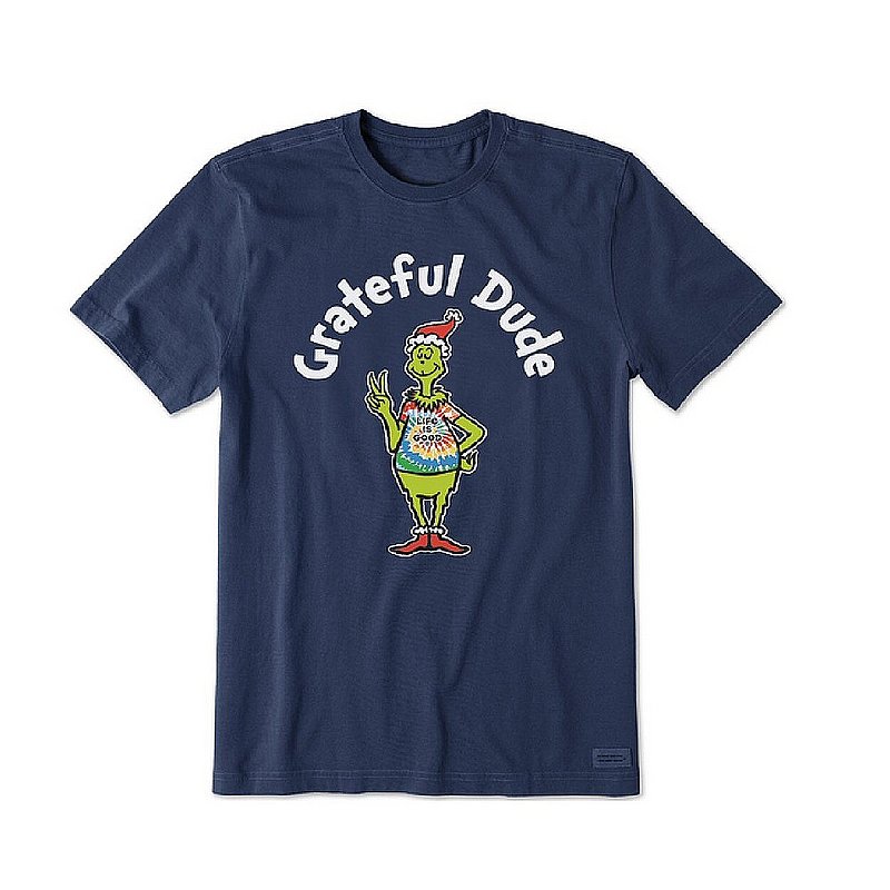 Life is good Men's Grinch Grateful Dude Crusher Tee Shirt 83021 (Life is good)