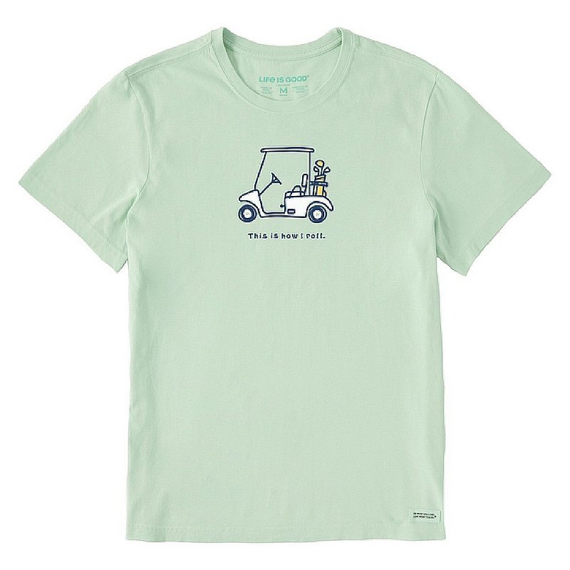 Life Is Good Men's How I Roll Golf Cart Crusher Tee Shirt 99325 (Life Is Good)
