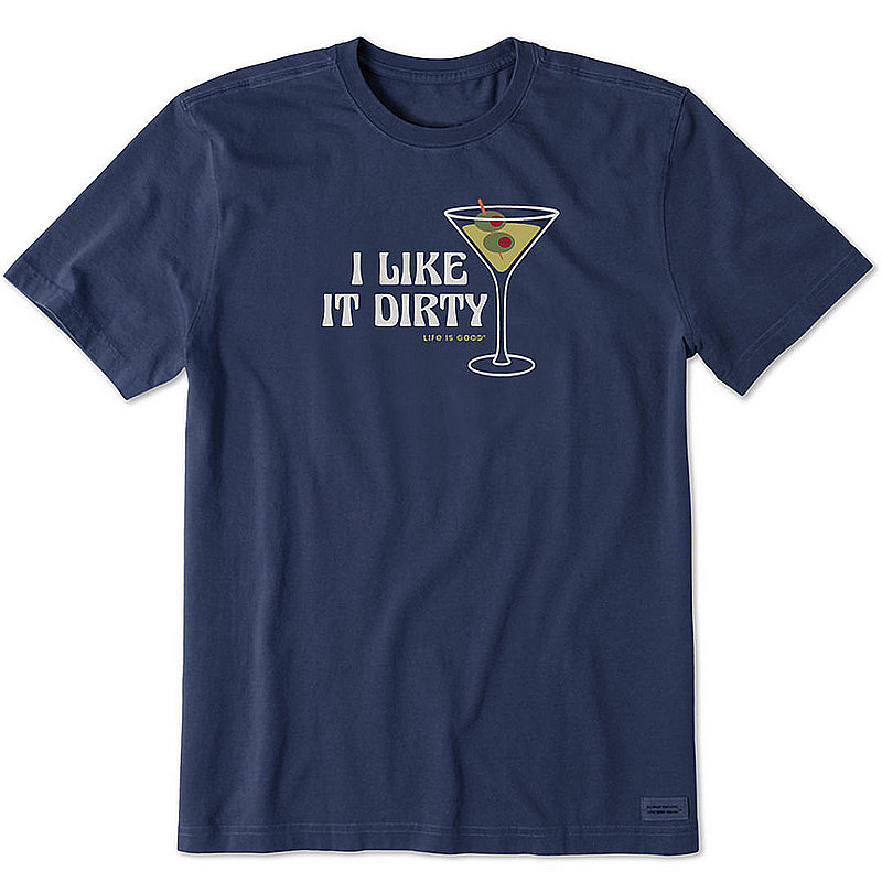 Life Is Good Men's I Like it Dirty Martini Short Sleeve Tee Shirt 108125 (Life Is Good)