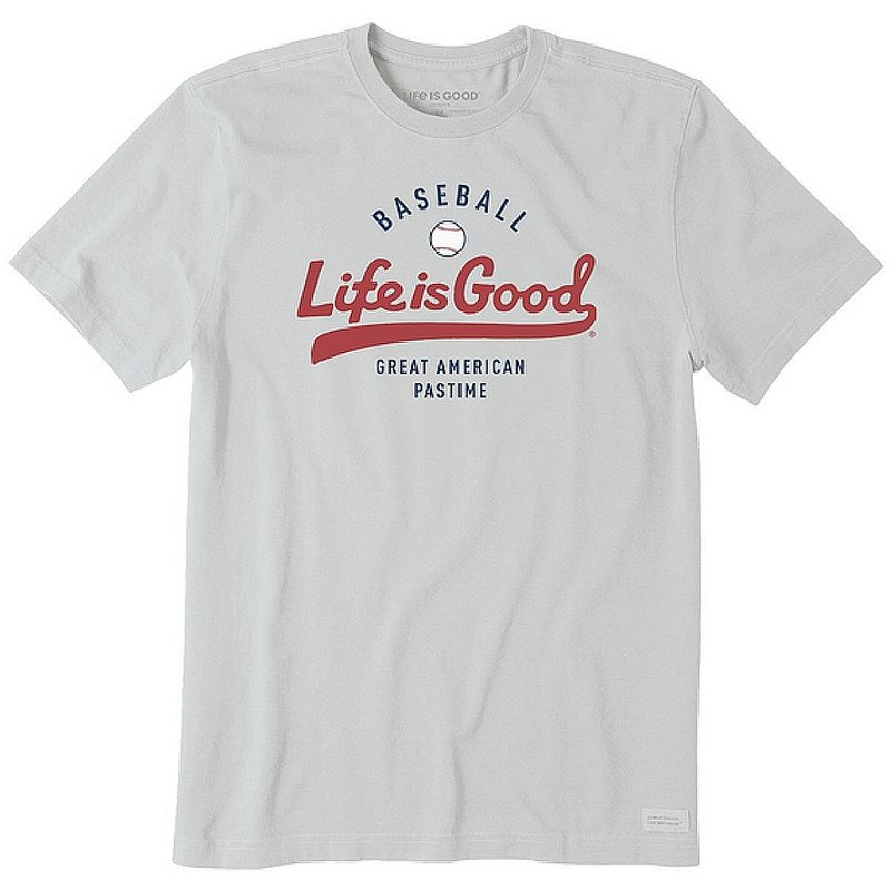 Life Is Good Men's LIG Script American Pastime Short Sleeve Tee Shirt 99270 (Life Is Good)