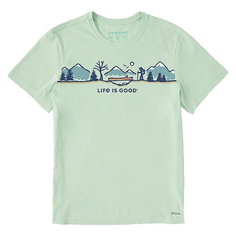 Life Is Good Men's Log Bridge Hike Vista Crusher-LITE Tee Shirt 99417 (Life Is Good)