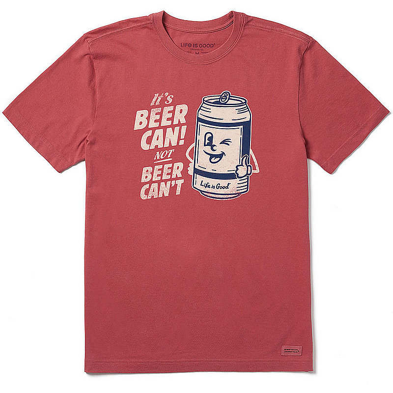 Life Is Good Men's Matchbook Beer Can Short Sleeve Tee Shirt 130502 (Life Is Good)