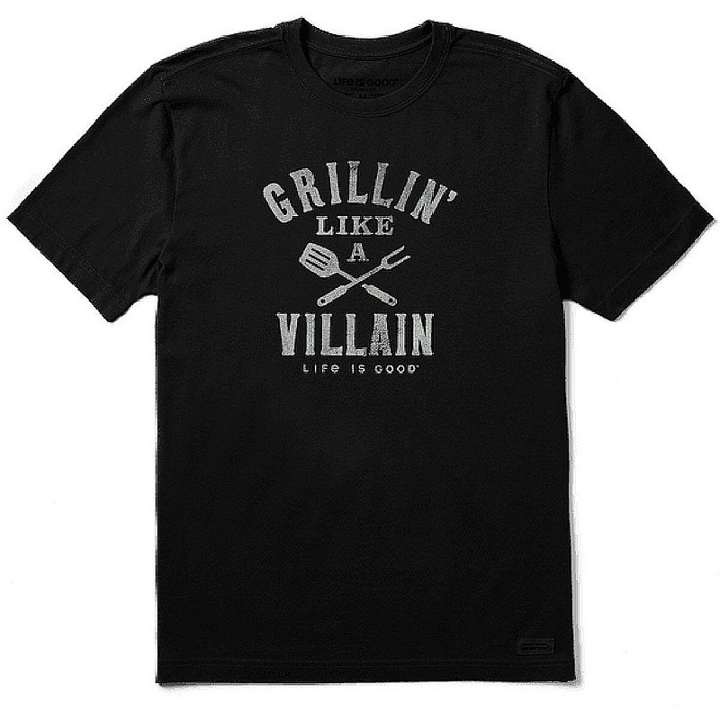 Life Is Good Men's Men's Grillin' Like a Villain Crusher Tee Shirt 89533 (Life Is Good)