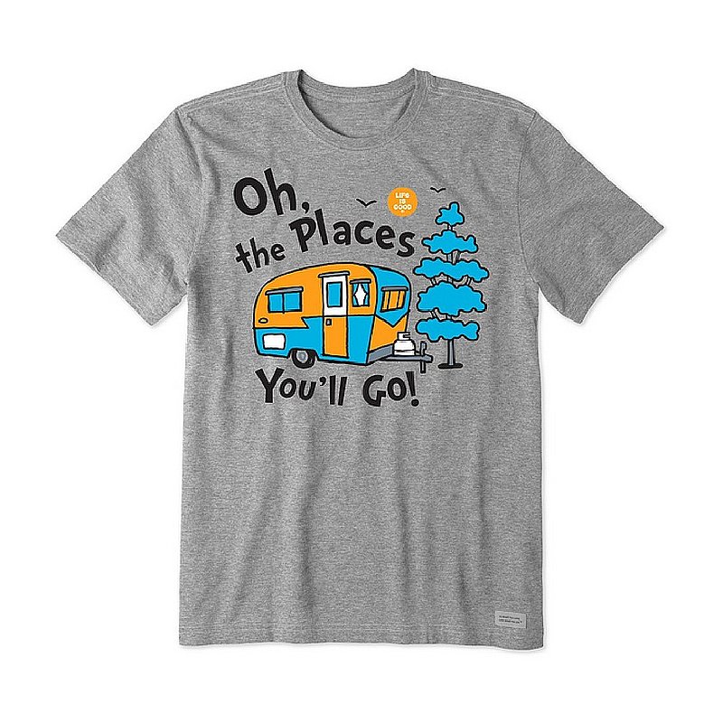 Life Is Good Men's Oh The Places Camper Short Sleeve Tee Shirt 87810 (Life Is Good)