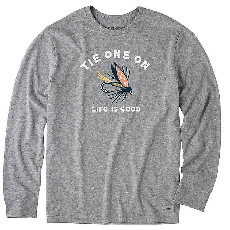 Life is good Men's Tie One On Long Sleeve Crusher Tee Shirt 89559 (Life is good)