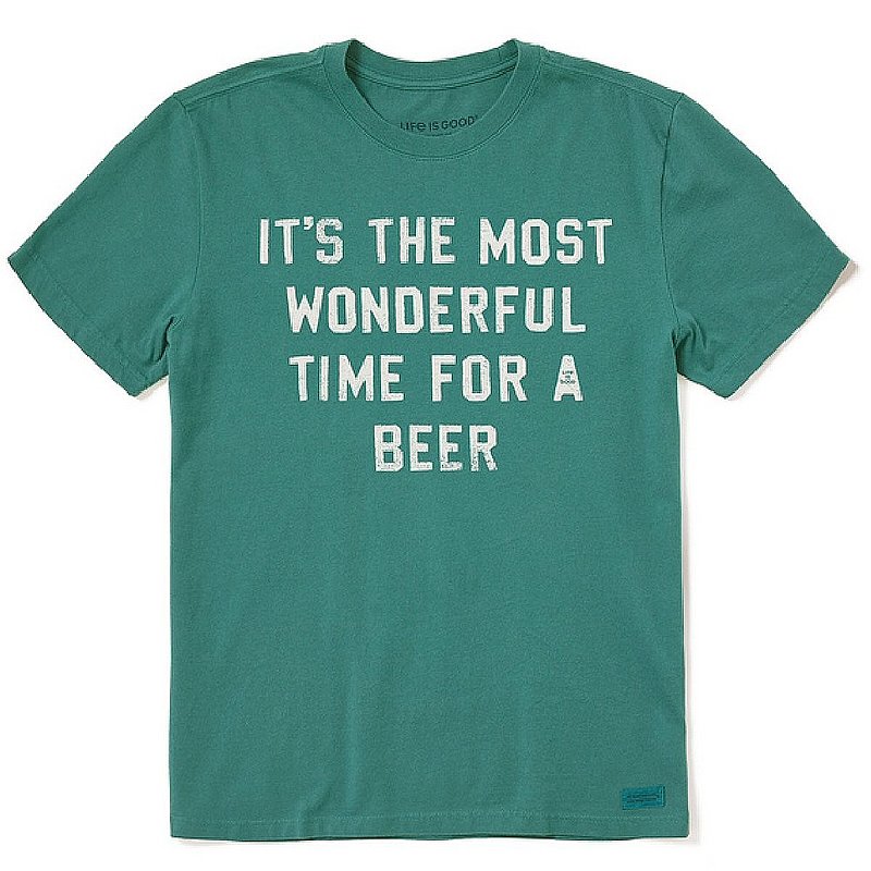 Men's Wonderful Time for a Beer Block Letters Crusher Tee Shirt