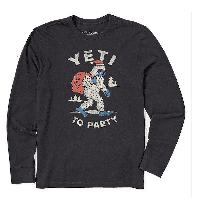 Life is good Men's Yeti To Party Long Sleeve Crusher Tee Shirt 73315 (Life is good)