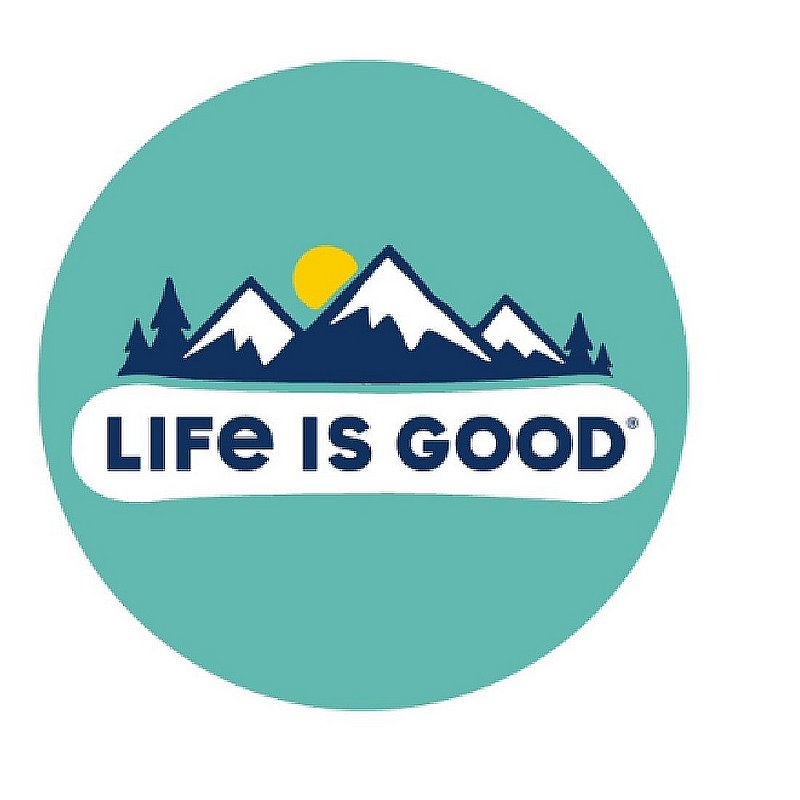 Life Is Good Snowy Mountains Circle Sticker 67118 (Life Is Good)