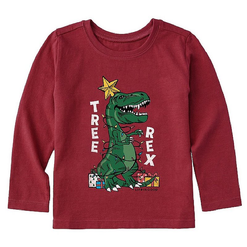 Life is good T LS CRUSHER TEE TREE REX Cranberry Red 2T 91496 (Life is good)
