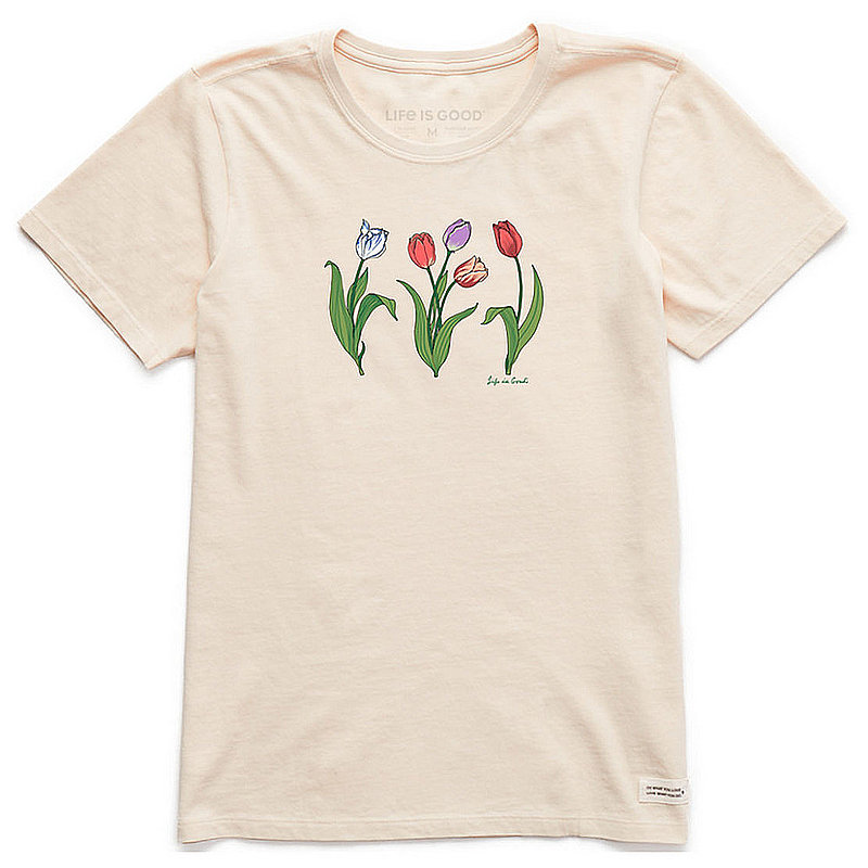 Life Is Good Women's 3 Genuine Tulips Crusher Tee Shirt 114864 (Life Is Good)