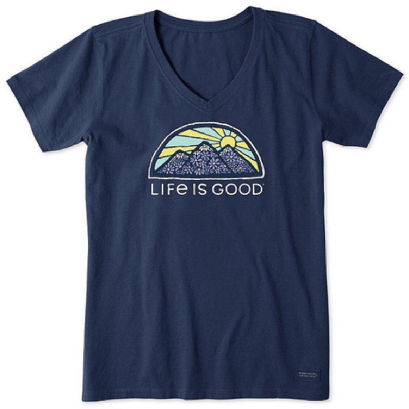 ライフイズグッド レディース シャツ トップス Watercolor Tropical Fish Long Sleeve Crusher Vee