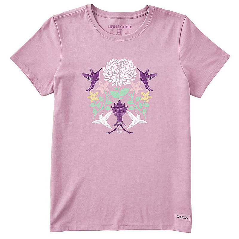 Life Is Good Women's Hummingbirds Mirror Short Sleeve Tee Shirt 99109 (Life Is Good)