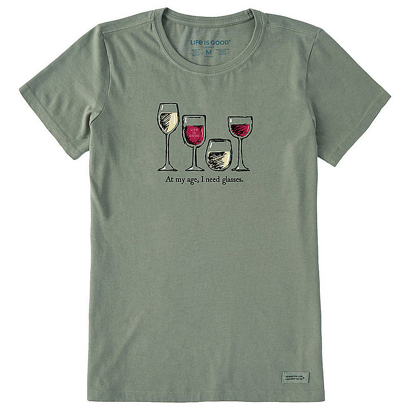 Life Is Good Women's I Need Wine Glasses Short Sleeve Tee Shirt 112088 (Life Is Good)
