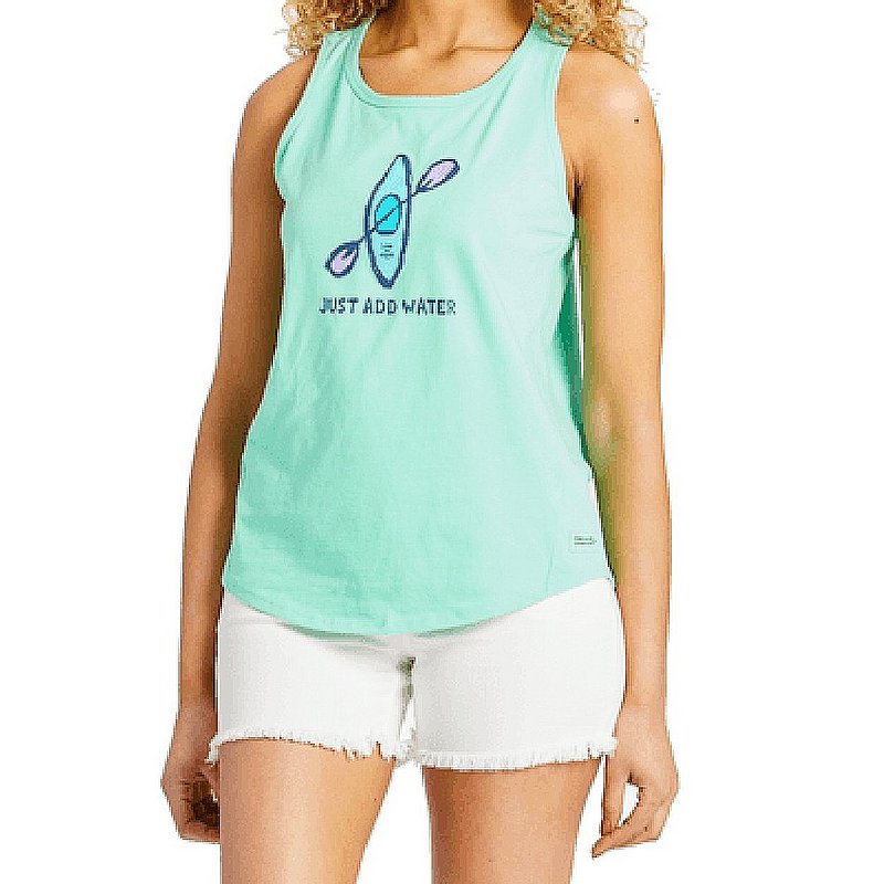 Life is good Women's Just Add Water Kayak High-Low Crusher Tank Top 71881 (Life is good)