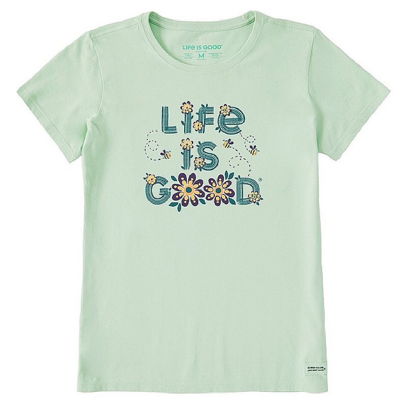 Life Is Good Women's Life is Good Daisy Bees Short Sleeve Tee Shirt 99211 (Life Is Good)