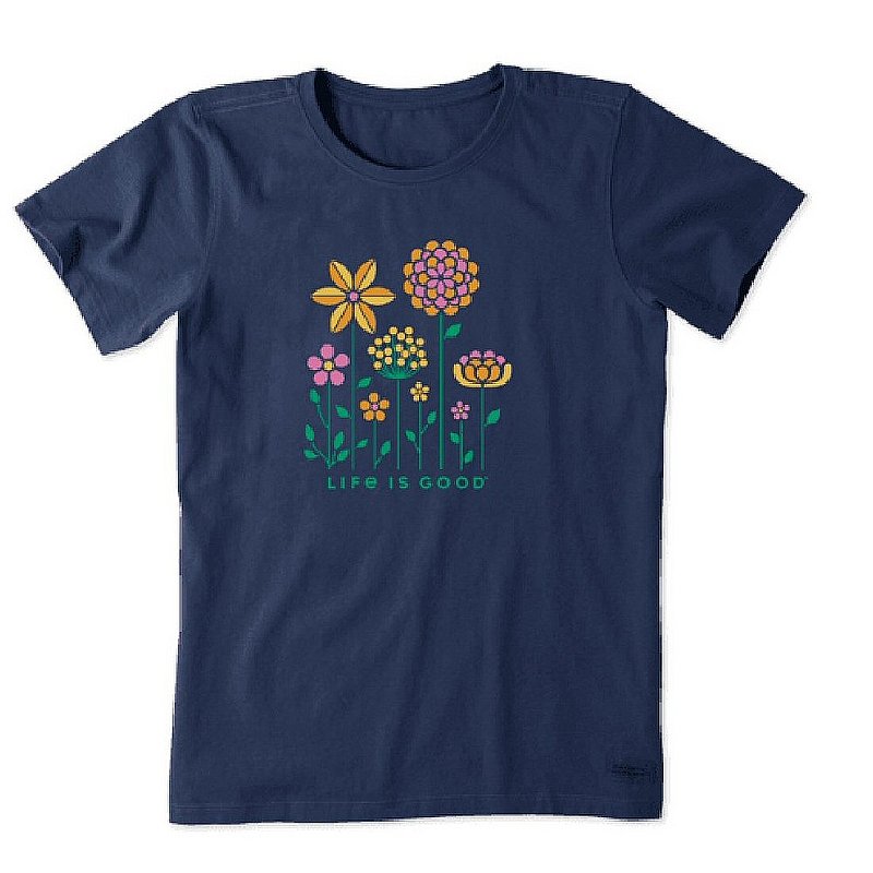 Life is good Women's Linear Garden Short Sleeve Tee Shirt 94614 (Life is good)