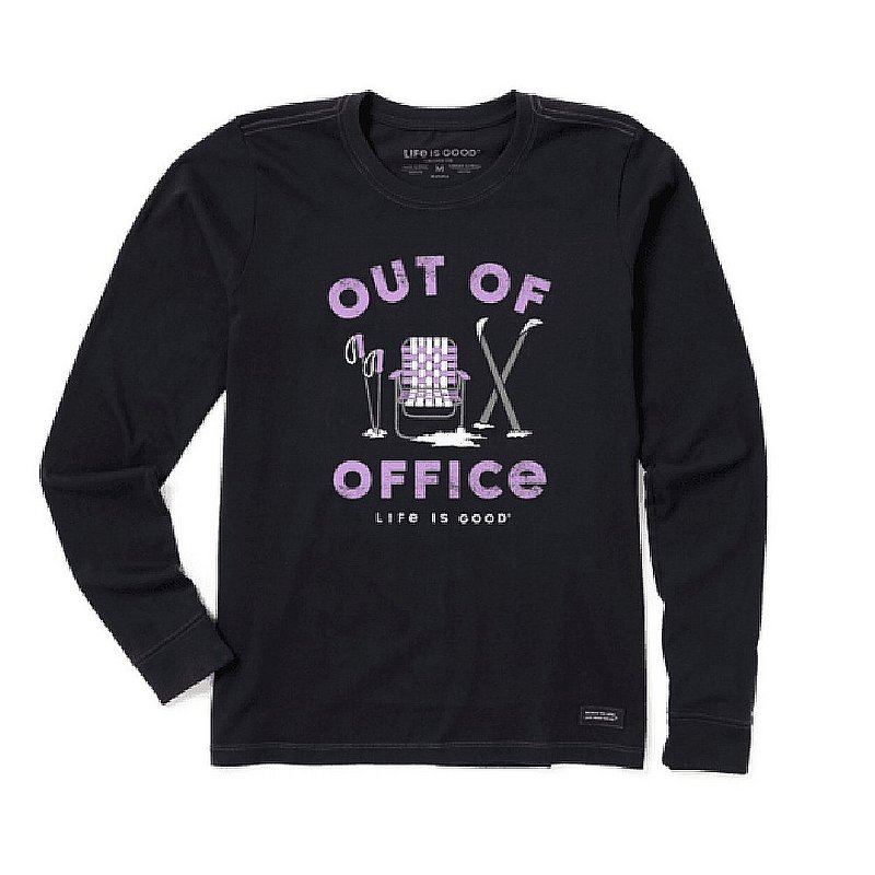 Life is good Women's Office of Office Ski Long Sleeve Crusher Tee Shirt 72889 (Life is good)