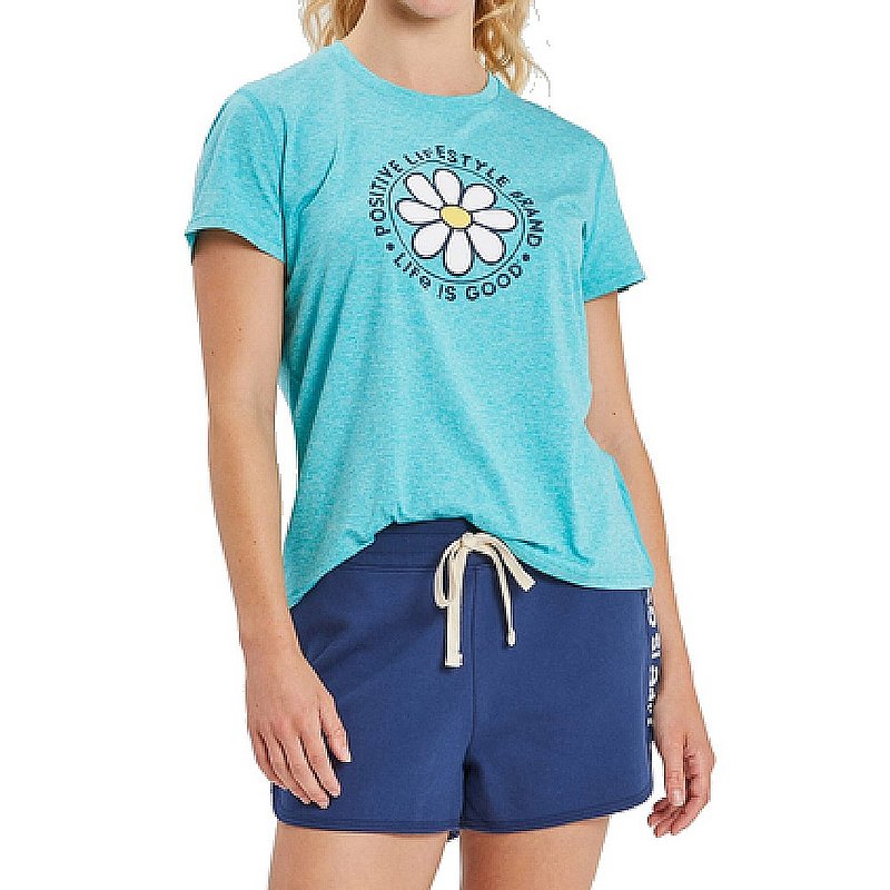Life Is Good Women's Positive Lifestyle Daisy Active Tee Shirt 78129 (Life Is Good)