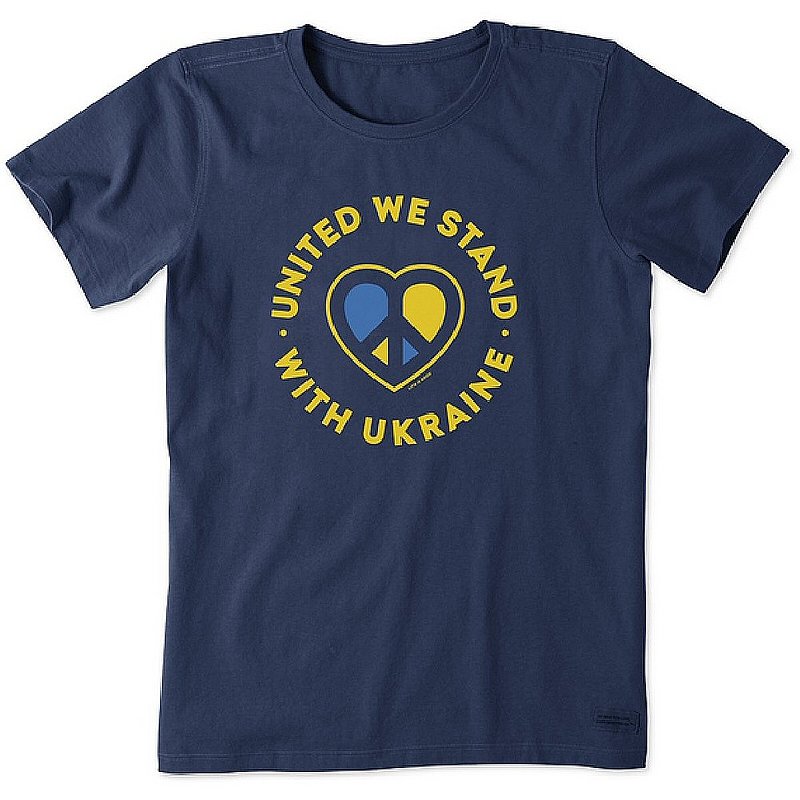 Women's Stand with Ukraine Peace Heart Short Sleeve Tee Shirt