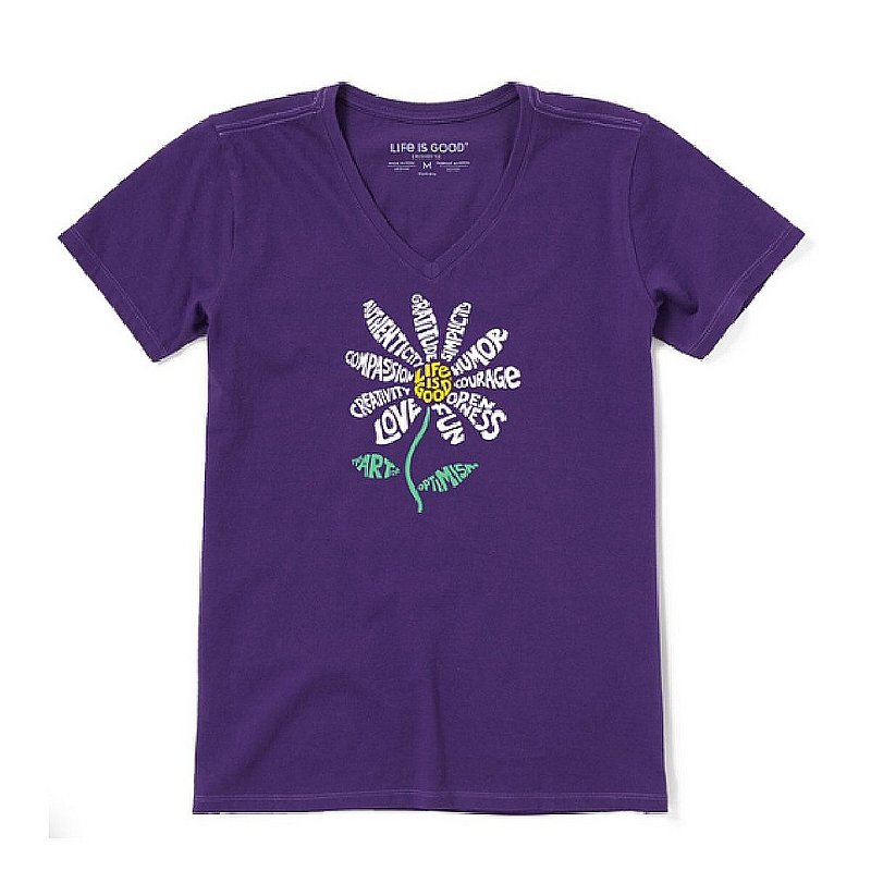 Life Is Good Women's Superpowers Daisy Crusher Vee Shirt 77396 (Life Is Good)