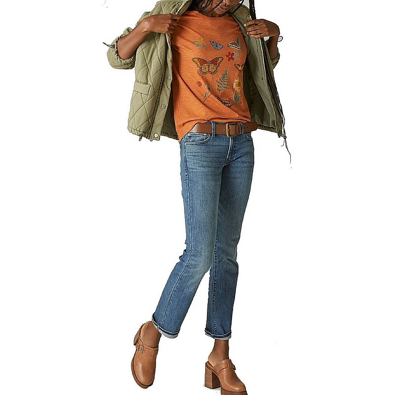 Lucky Brand Dungarees Women's Botanical Classic Crew Tee Shirt 7W86106 (Lucky Brand Dungarees)
