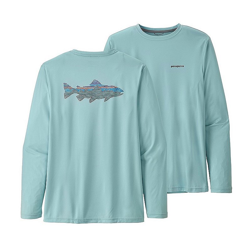 Patagonia Men's Long-Sleeved Capilene Cool Daily Fish Graphic Shirt 52147 (Patagonia)