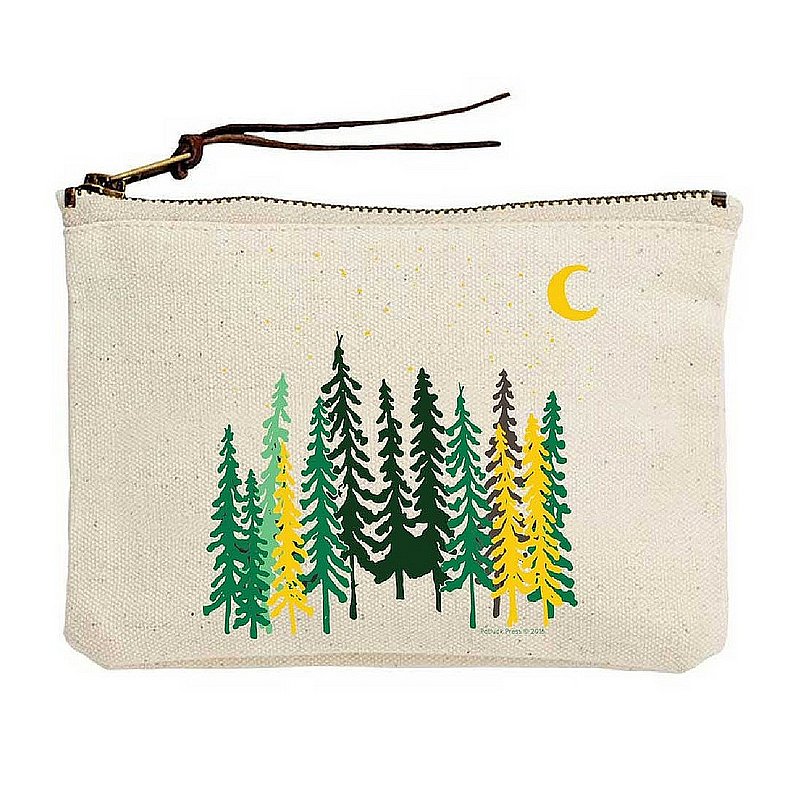 Tall Trees & Moon Canvas Pouch