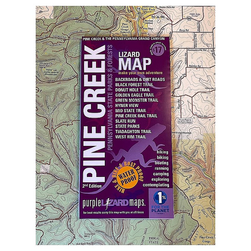 Purple Lizard Pub. Pine Creek Lizard Map--Grand Canyon of Pennsylvania 2nd Edition V2PINECREEK (Purple Lizard Pub.)