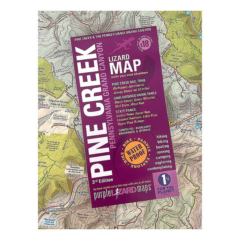 Purple Lizard Pub. Pine Creek Lizard Map--Grand Canyon of Pennsylvania 3rd Edition PINECREEKV3 (Purple Lizard Pub.)