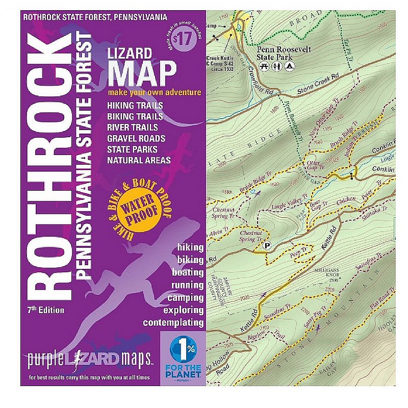 Purple Lizard Pub. Rothrock Trail Map--7th Edition ROTHROCKV7 (Purple Lizard Pub.)