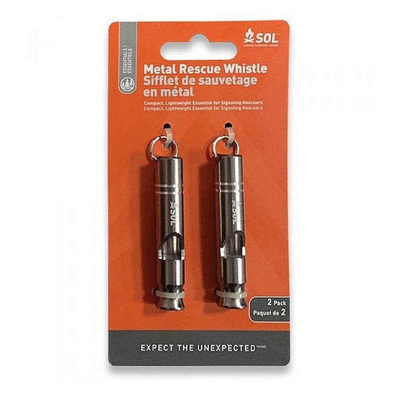 Sol Metal Rescue Whistle--2 Pack 374152 (Sol)