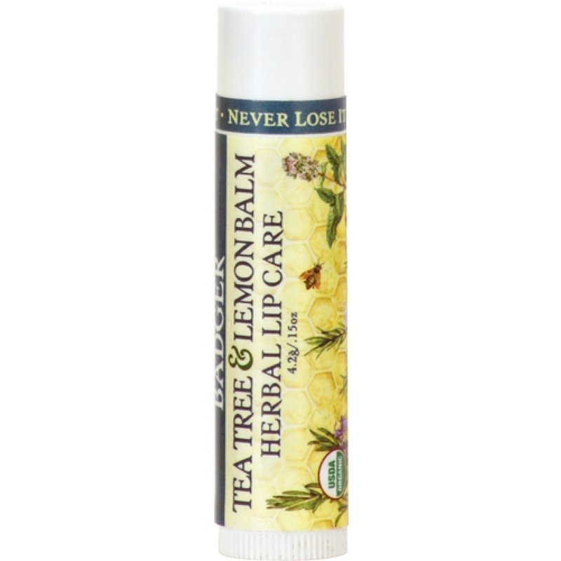 Badger Tea Tree & Lemon Balm Herbal Lip Care 22501
